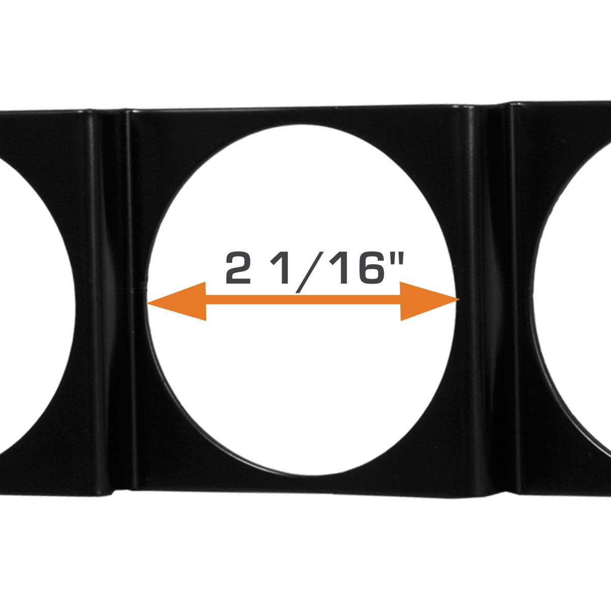 Glowshift Universal Black Triple Gauge Single Din Radio Face Pod   Fits Any Make/Model   Mounts (3) 2 1/16'' (52Mm) Gauges To Ve