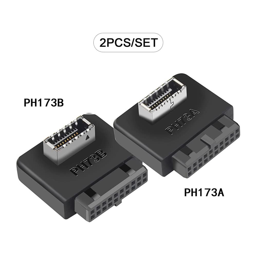 Nfhk 2Pcs Usb 3.1 Front Panel Socket Key A Type E To Usb 3.0 20Pin Header Male Extension Adapter For Motherboard