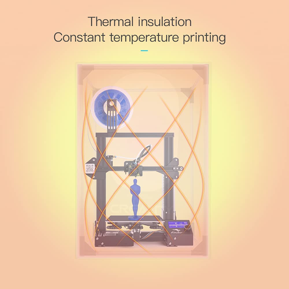 Upgraded 3D Printer Multifunctional Enclosure Constant Temperature Protective Cover With Led Light, Titanium Cr10 Heatbreak For