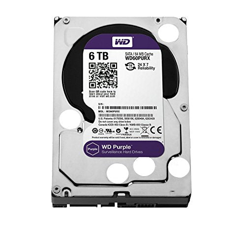 Wd Purple 6Tb Surveillance Hard Disk Drive   5400 Rpm Class Sata 6 Gb/S 64Mb Cache 3.5 Inch   Wd60Purx [Old Version]