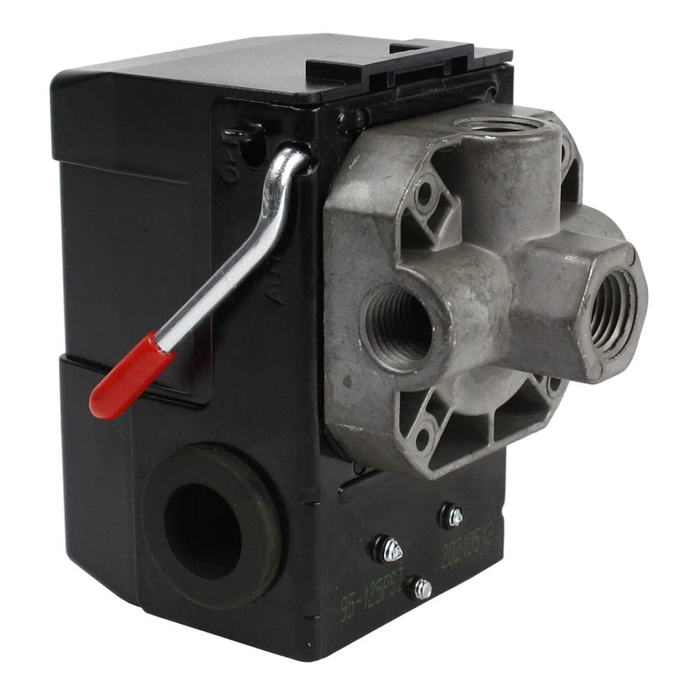 Lefoo Pressure Switch Control 90 125Psi 4 Port Heavy Duty 26 Amp For Air Compressor Lf10A 4H 1 Npt1/4 90 125