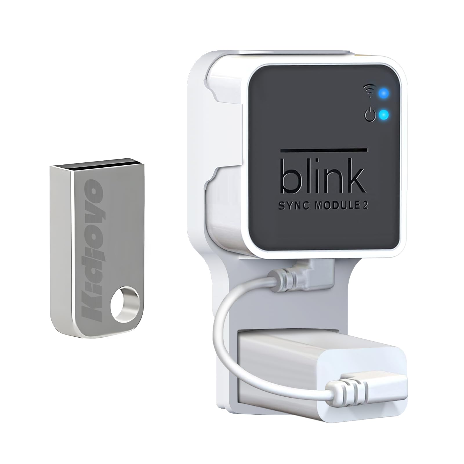 256Gb Usb Flash Drive & Outlet Wall Mount For Blink Sync Module 2 With Short Cable   Save Space   No Messy Wires   Easy Move Mou