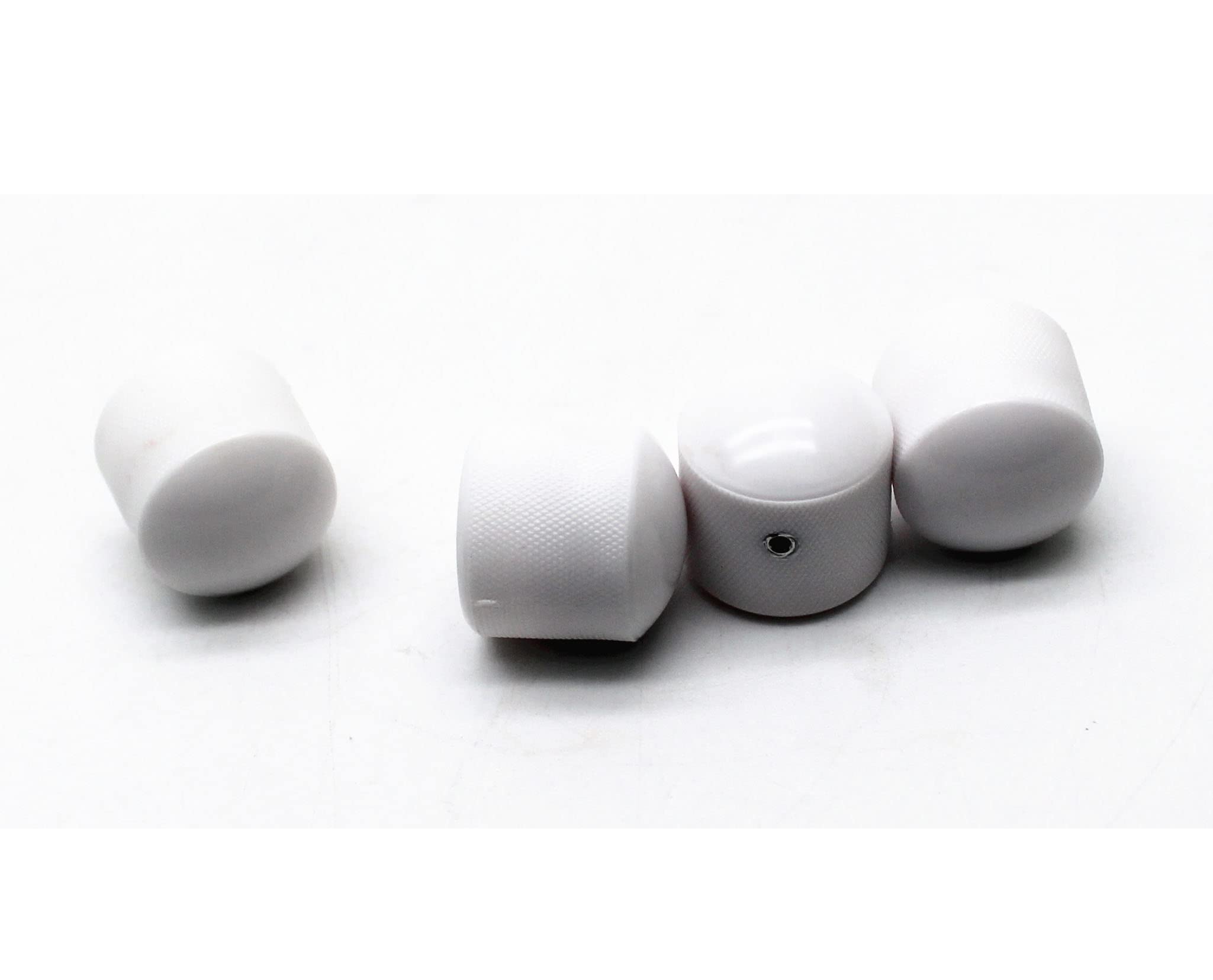 Tuoren Plastic Guitar Control Knob Volume Tone Control Dome Knobs For Electric Guitar Bass 4Pcs (White)