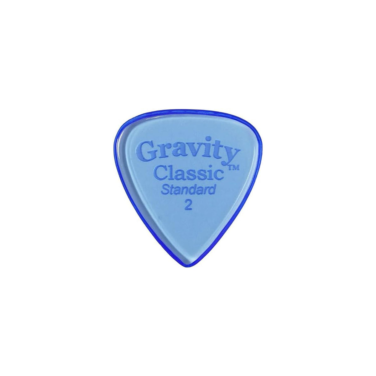 Gravity Picks Classic Guitar Pick   Polished By Professionals   Made Of Acrylic   2.0Mm Thickness   Blue