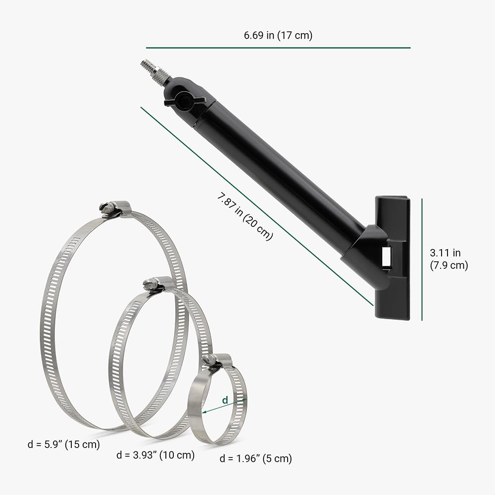 Holicfun Universal Solar Panel Pole Mount For Ring, Eufy, Arlo, Wyze, Reolink Solar Panels And More, No Drilling Required, Exten