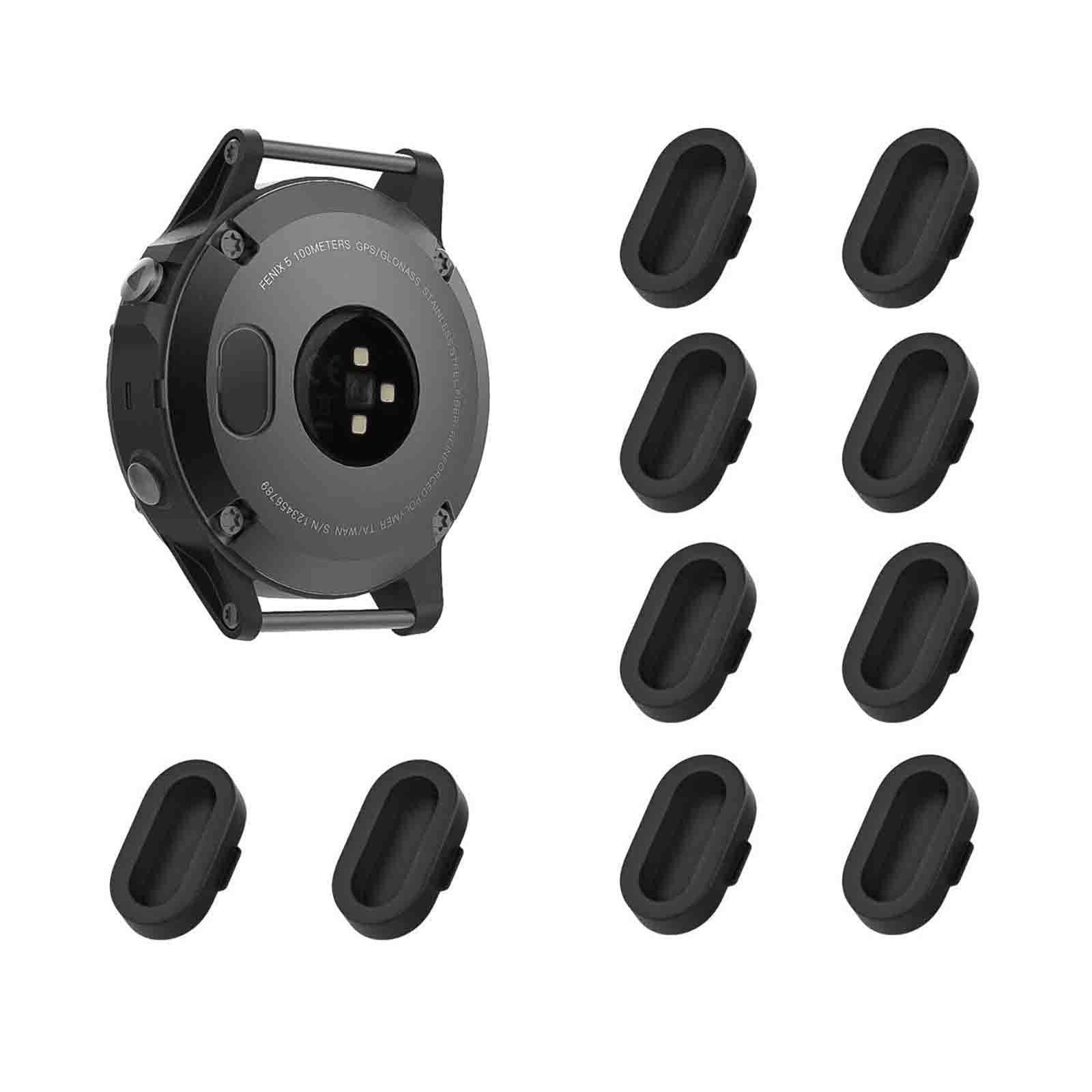 KELIFANG Dust Plug 10 Pack Garmin Fenix 7/7S/7X Solar/5/5S/5X/6/6S/6X/6 Pro/6S Pro/6X Pro, Silicone Anti Dust Cap Charger Port P