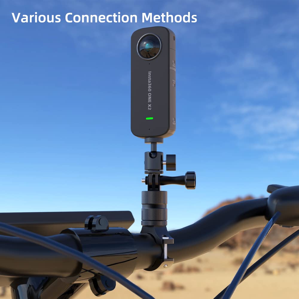 Skezn Aluminum 360 Degree Rotation Camera Mount, 1/4 Screw Adjustable Adapter Mount, Compatible With Gopro Hero 12/11/10/9/8/7, Dji, Sony, Xiaomi Yi And Other Action Cameras