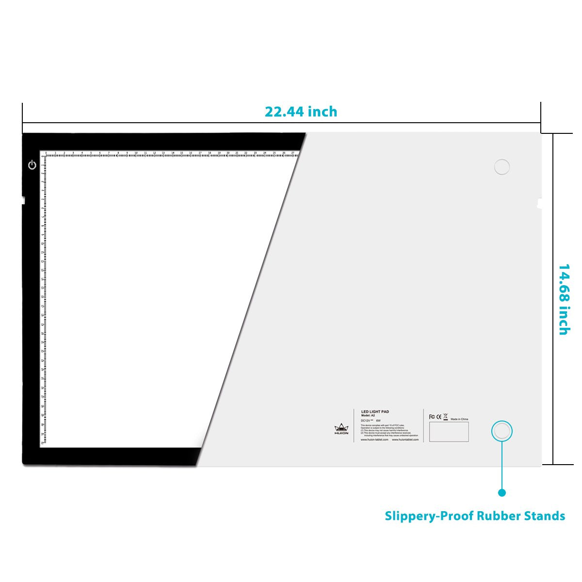 Huion A2 Large Tracing Light Box, Ac Powered Light Pad, Adjustable Brightness, Light Pad For Animation, Sketching, Designing, Dr