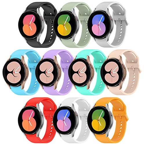 Hswai 10 Pack Compatible With Samsung Watch 4 Bands/Samsung Watch 5 Bands 40Mm 44Mm/Galaxy Watch 6 Band/Galaxy Watch 5 Band Pro