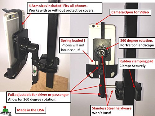 Caddie Buddy Phone Golf Cart Mount/Holder   Fits + Size Phones Wider Than 2.8' (Includeing The Case)