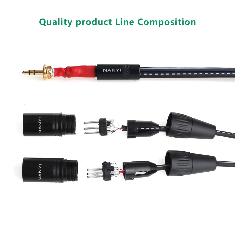Nanyi Xlr 3.5Mm Male Splitter Cables, Trs Stereo Male To Two Xlr Male Interconnect Audio Microphone Cable, Y Splitter Adapter Ca