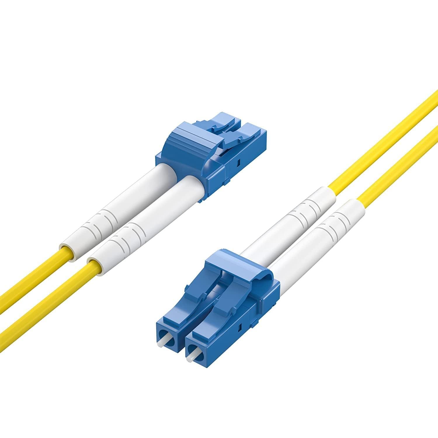 Enet Lc To Lc 9/125 Os2 Single-Mode Duplex Fiber Cable 1.5M Yellow - Lifetime Wa