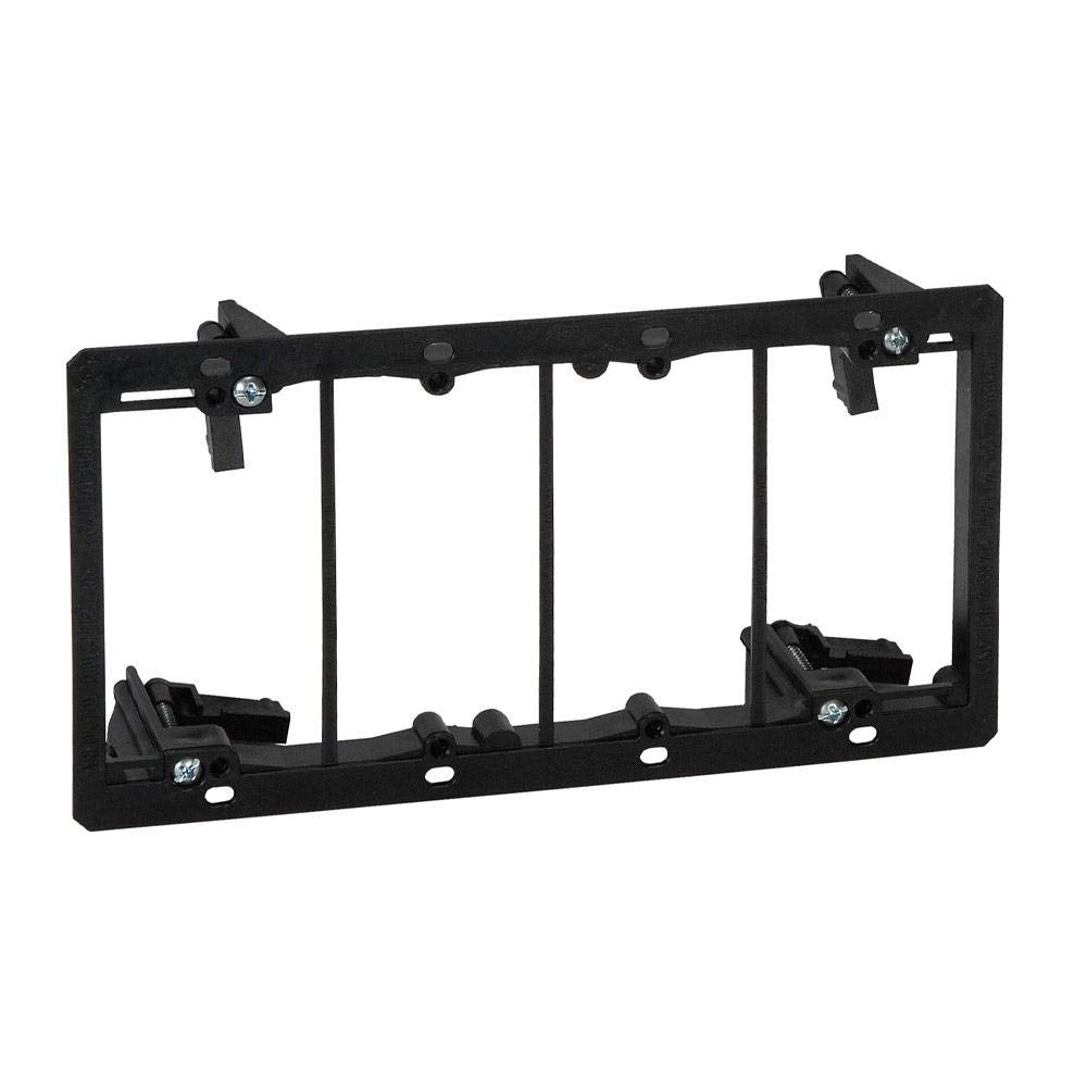 Arlington Industries Lv4 2477657 Low Voltage Mounting Bracket For Existing Construction, 4 Gang, Black