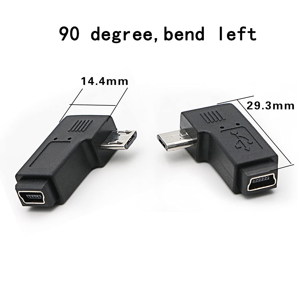Rgzhihuifz Usb Micro To Mini Adapter, 3 Pack, Black