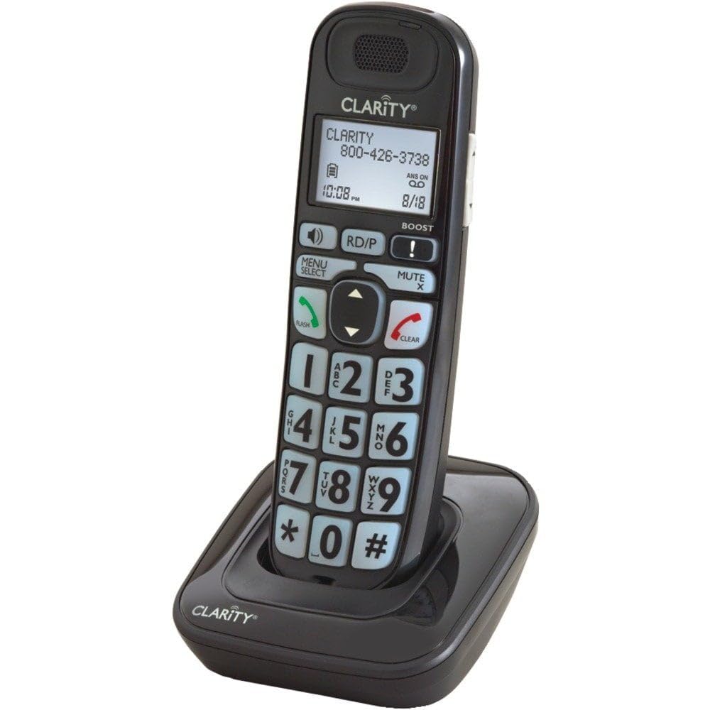 Clarity 52703P Na 1-Handset Landline Telephone (Accessory Handset For The Model D703) , Black