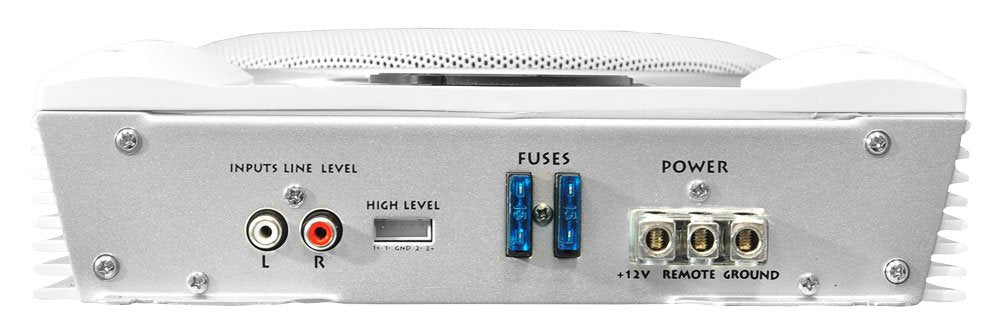 Lanzar Low Profile Marine Subwoofer System   1000 Watt 8 Inch Slim Active Waterproof Amplified Bass Speaker   Underseat Mount Au