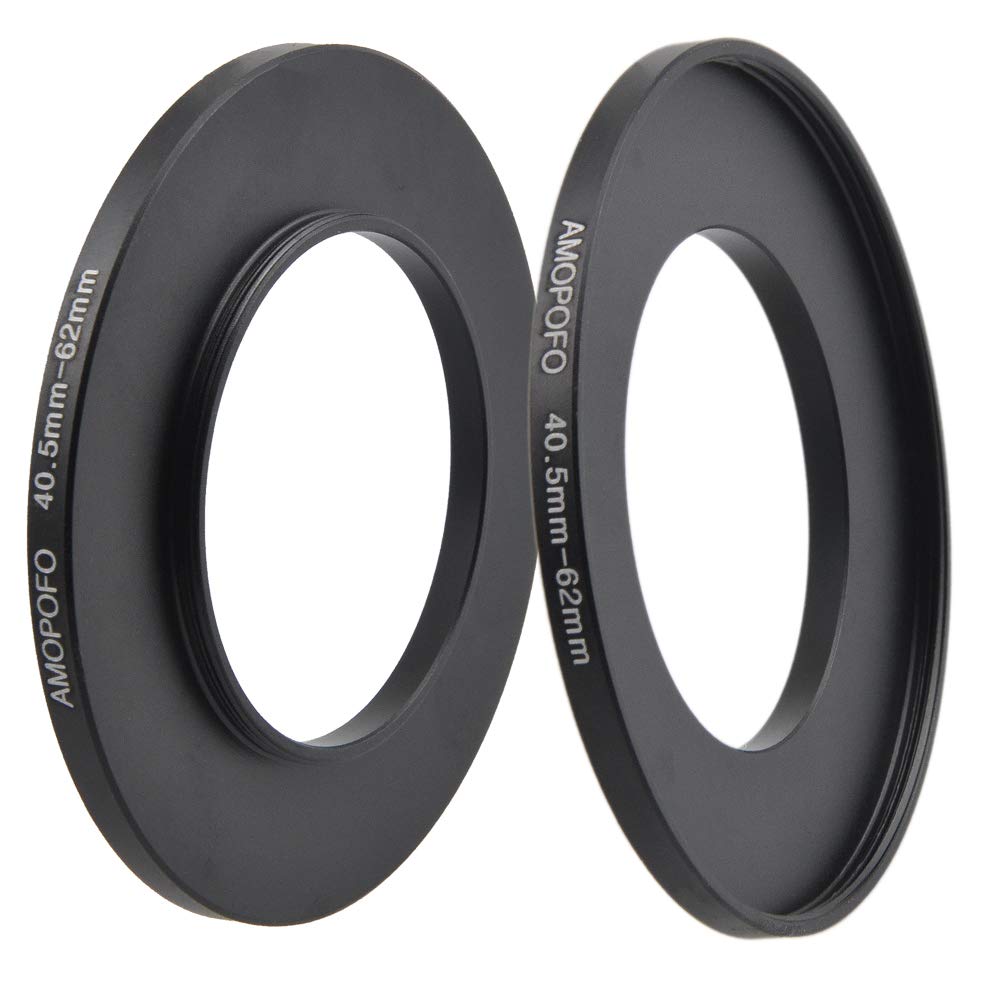 Metal Step Up Ring Adapter 40.5Mm To 62Mm Step Up Lens Adapter Ring For Filters, Made Of Cnc Machined Space Aluminum With Matte Black Electroplated Finish