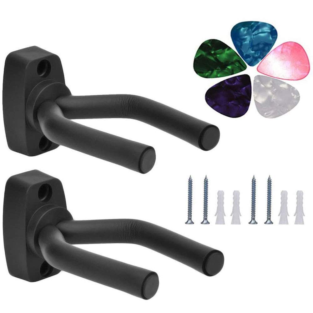 Guitar Mount Wall Hanger Stand Ukulele Wall Hook Keep Holder Mount Display 2 Pack With Guitar Picks Violin Wall Stand Mandolin R