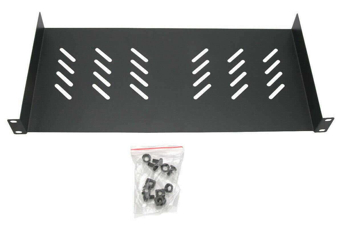 Cables Direct Online Universal Server Network Rack Tray Vented Shelves Mount 19'' 1U 10'' 250Mm