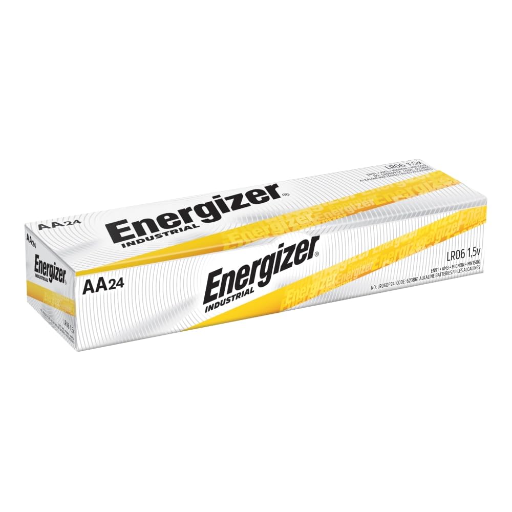 Aa Batteries   Energizer Industrial Alkaline Batteries, (24 Count) Model En91