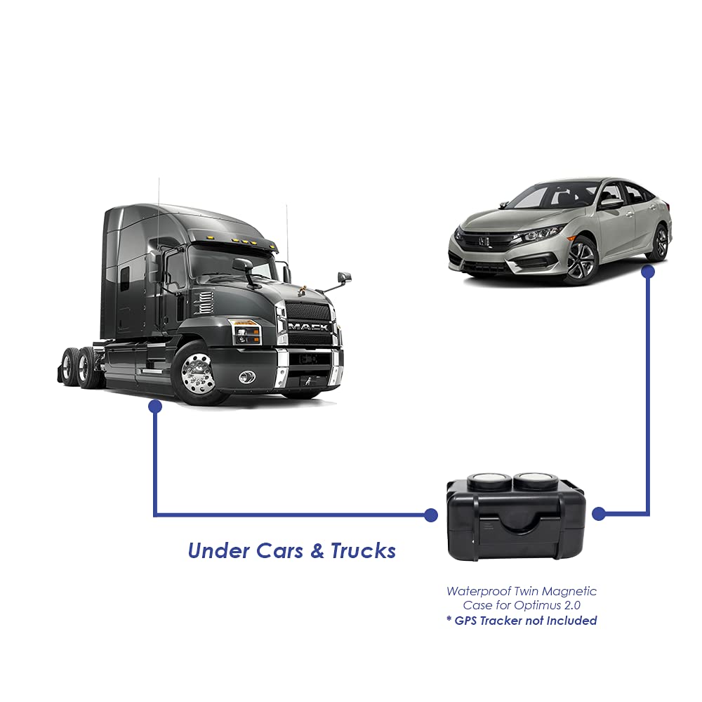 Waterproof Twin Magnetic Case   For Optimus 2.0 Gps Tracker   Gps Tracker Not Included