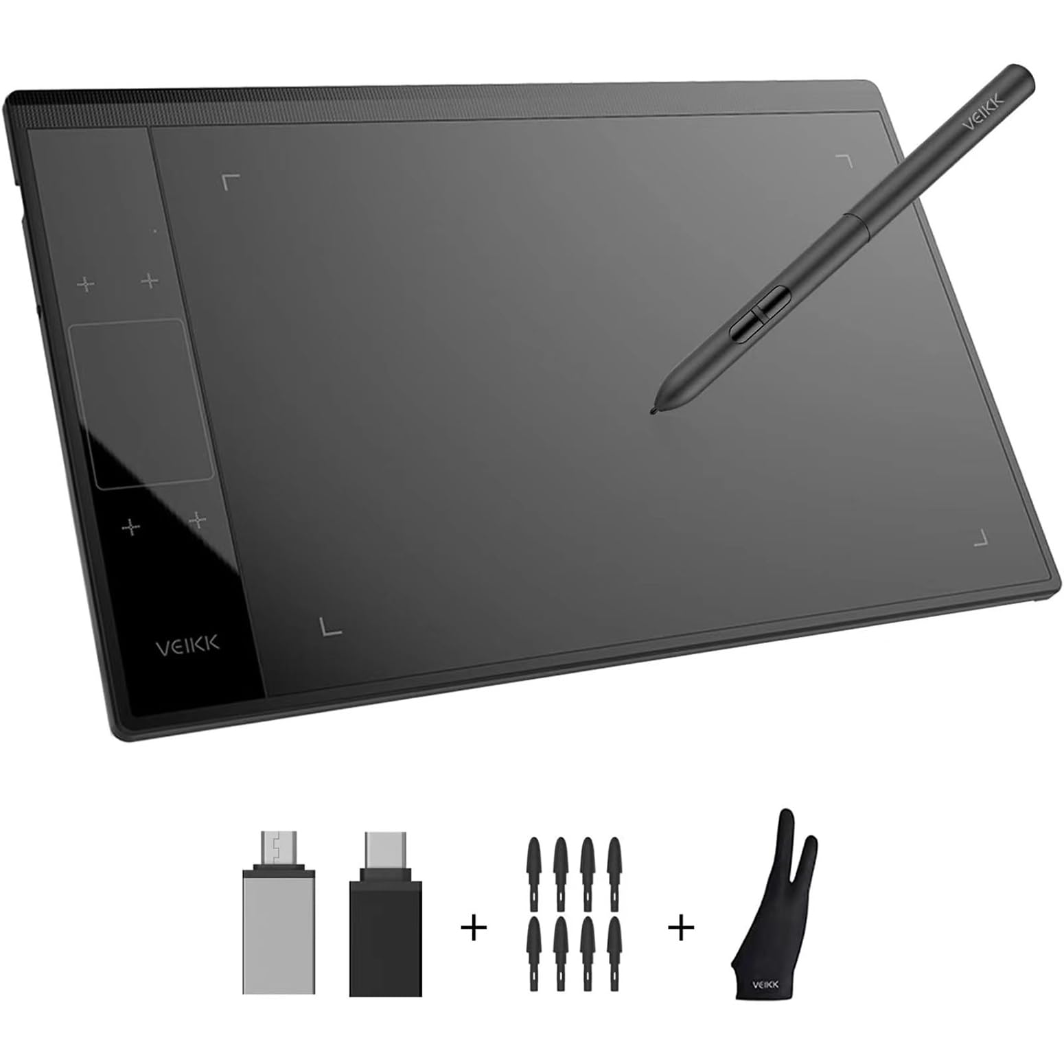 VEIKK A30 V2 Drawing Tablet 10x6 Inch Graphics Tablet with Battery-Free Pen and 8192 Professional Levels Pressure