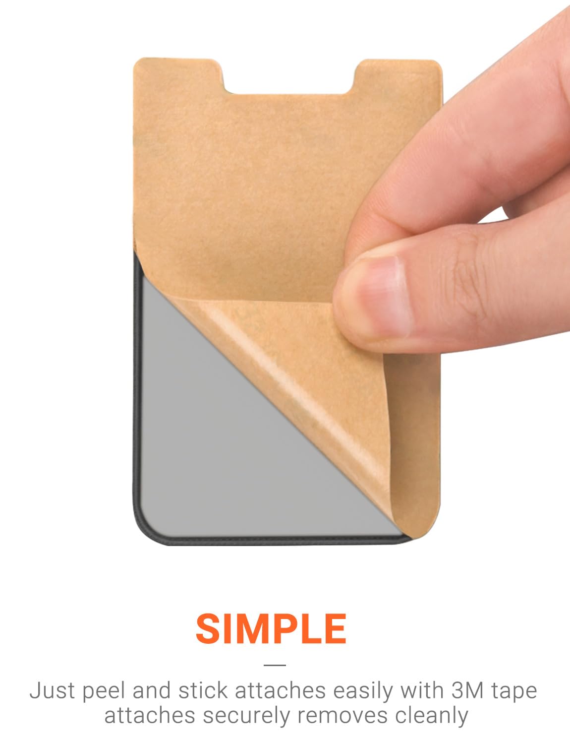 Obvis Cell Phone Pocket Self Adhesive Card Holder Stick On Wallet Sleeve With Adhesive Id Credit Card Atm Card Holder For Iphone