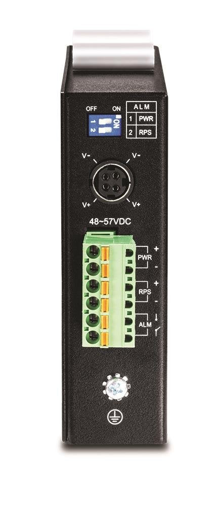 Trendnet 5 Port Hardened Industrial Gigabit Poe+ Din Rail Switch, 120W Power Budget, 1 X Sfp Slot, Ip30 Rated, Unmanaged Switch,