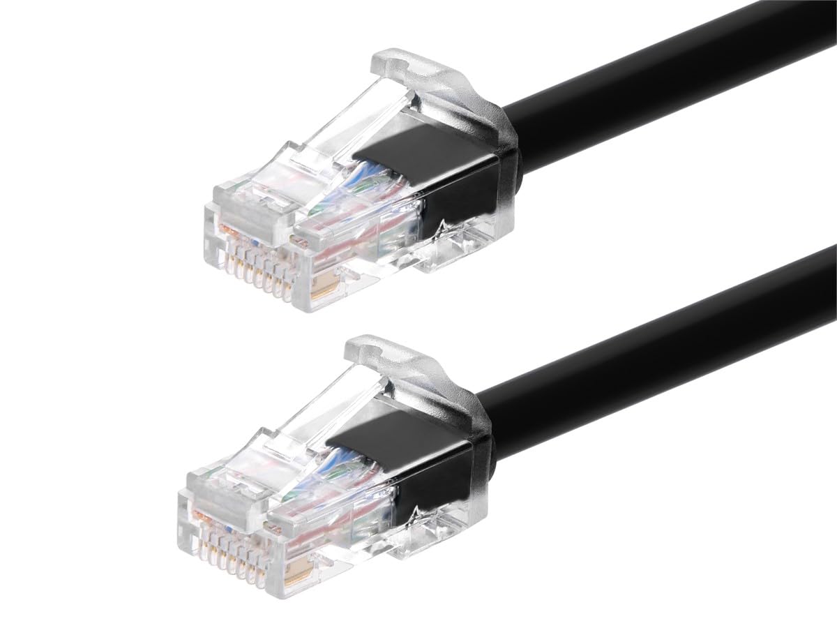 Monoprice Cat6A 15Ft Black Component Level Patch Cable_ Utp_ 24Awg_ 500Mhz_ Pure