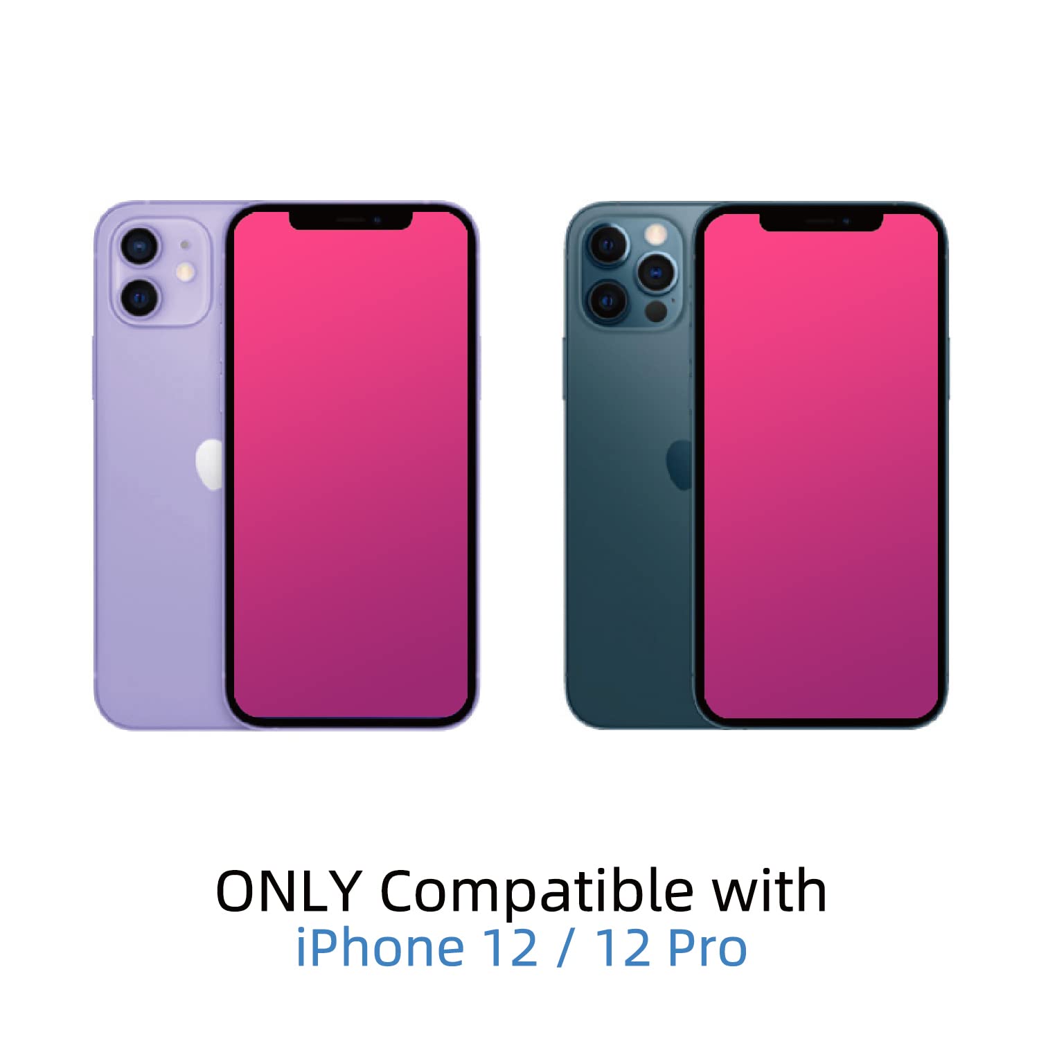 Egkimba Privacy Screen Protector Compatible With Iphone 12 /Iphone 12 Pro, 6.1 Inch Gradient Colorful Electroplated Anti Spy Ant