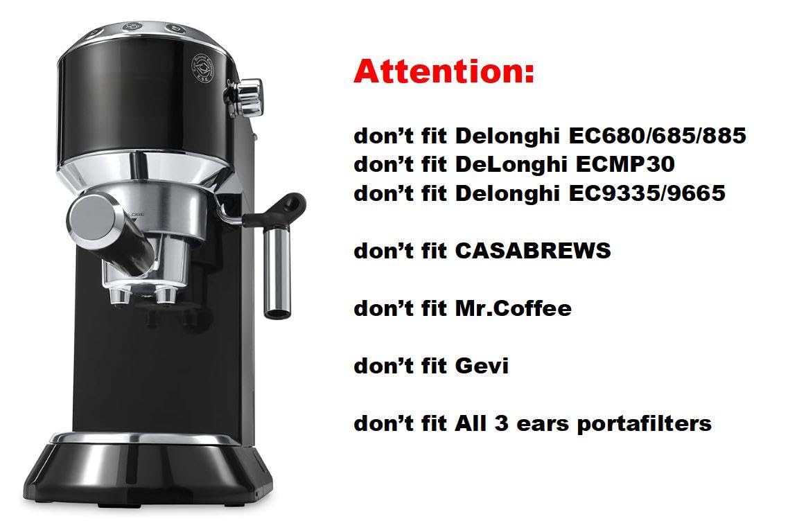 Teyearlife 51Mm Bottomless Portafilter 2 Ears For Delonghi Ecp3120 3220 3420 3620 33.21 35.31 36.31/Bco420 430 432/Ec152 155 156