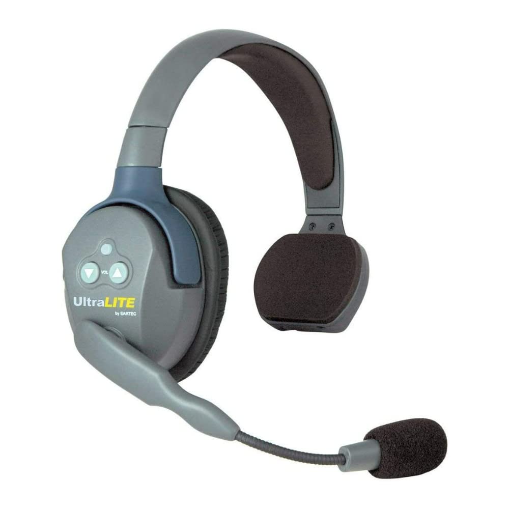 Eartec Ul4S Ultralite Full Duplex Wireless Headset Communication For 4 Users   4 Single Ear Headsets