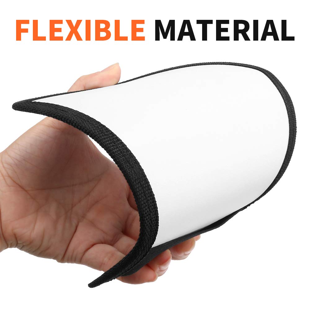 2 Pack Flash Diffuser Reflector   2 Sided White/Silver Bend Bounce Flash Reflector Kit With Elastic Strap For Canon, Nikon, Sony, Fuji And All Speedlight Flashes