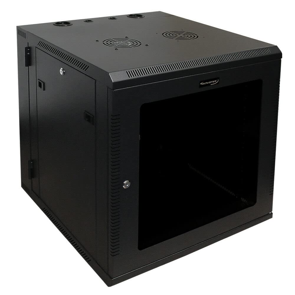 Wavenet 3007-N 24 in. 12U Server Wall Mount Cabinet Black