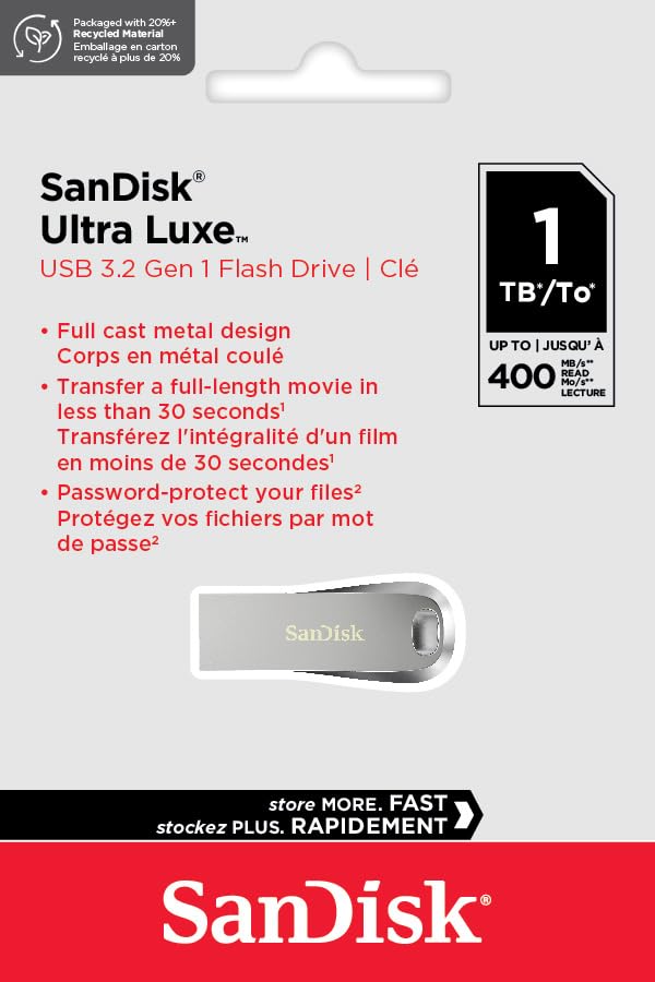 Sandisk 1Tb Ultra Luxe Usb 3.2 Gen 1 Flash Drive   Sdcz74 1T00 G46