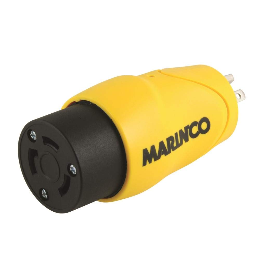 Marinco Straight Adapter 20Amp Locking Male To 30Amp Locking Female Connector