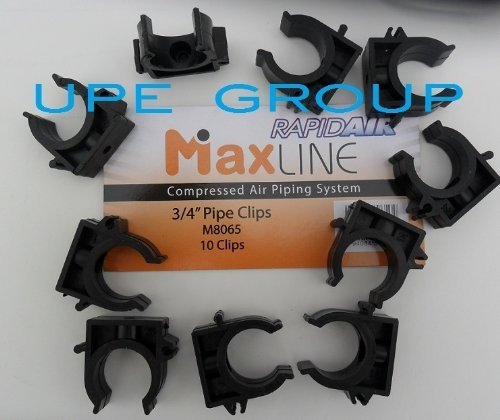 Rapidair Maxline Compressed Air 3/4'' Tubing Piping Clips Clamps (10 Pack) M8065