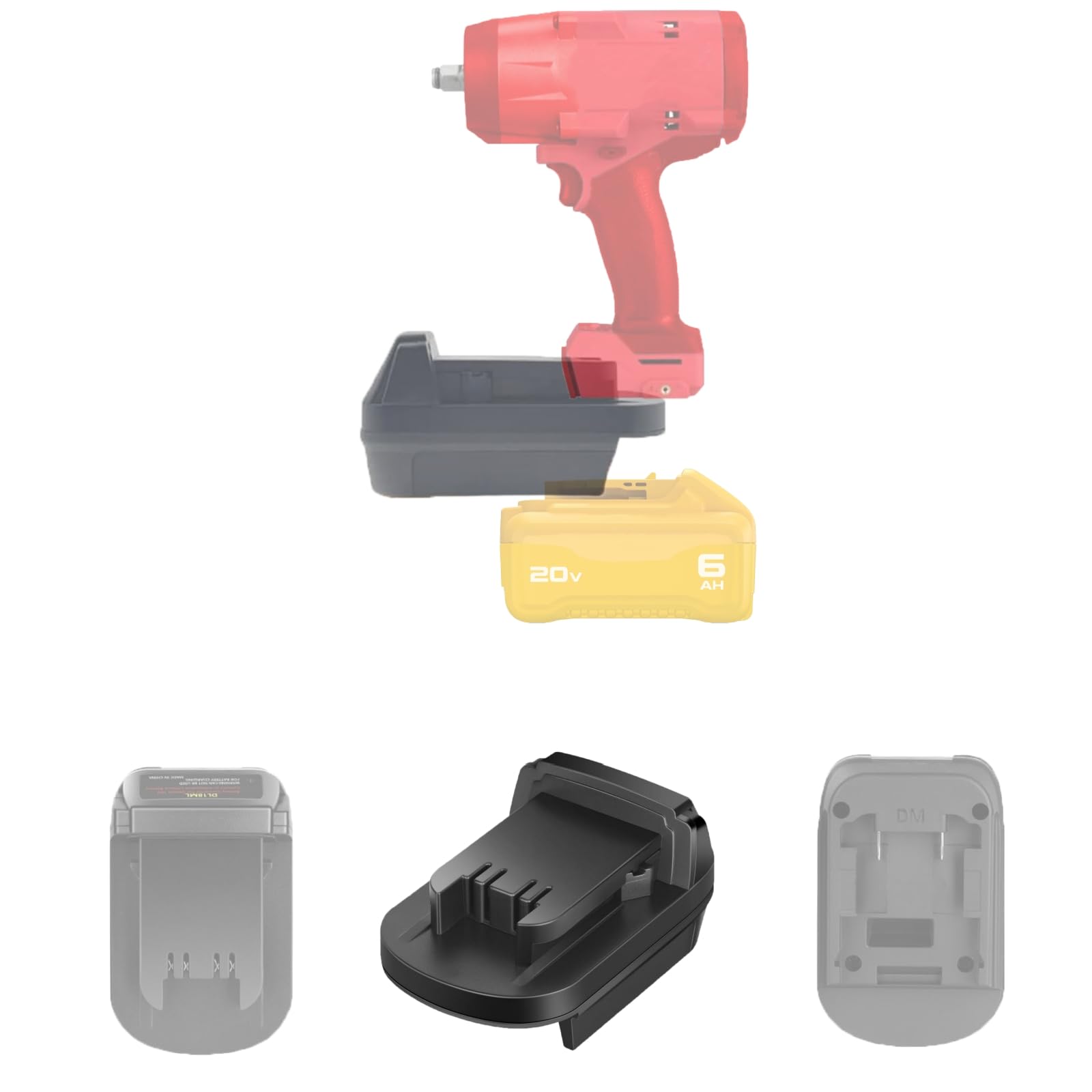 For Dewalt To For Milwaukee Battery Adapter (Only Adapter Included) (For Dewalt 20V Battery To For M18 Tools)
