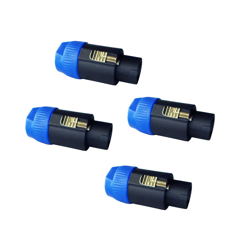 Wixine 4Pcs 8 Pole Conductor Pin Speakon Compatible Pa Speaker Wire Cable End Connector Plugs