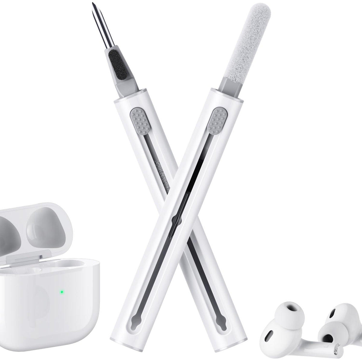 Auhope Cleaner Kit For Airpods Pro 1 2 3 Earbuds, Cleaning Kit With Soft Brush Flocking Sponge Tool For Bluetooth Earphones Head