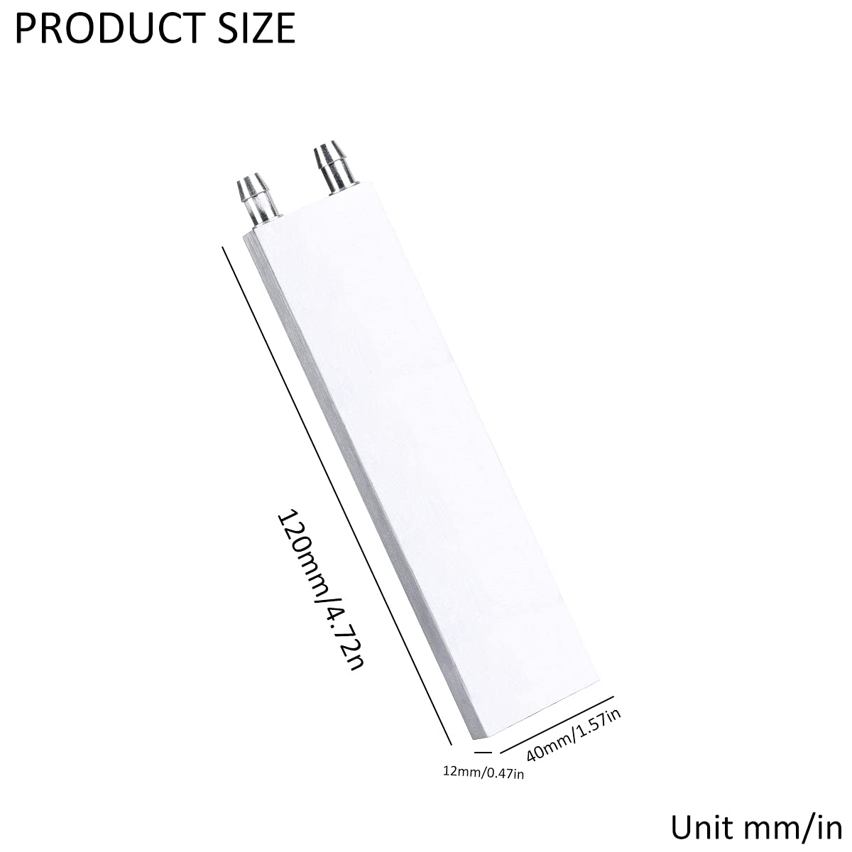 Clyxgs Aluminum Water Cooling Block,Liquid Cold Water Plate Heat Sink Water Cooled Exchanger Head Semiconductor Refrigeration Sheet Cpu Graphics Radiator Heatsink Endothermic Head(40 X 120 X 12Mm)2Pcs