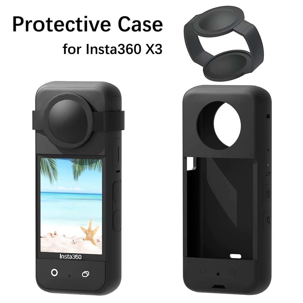 Lens Cap For Insta360 X3 (Black Set)