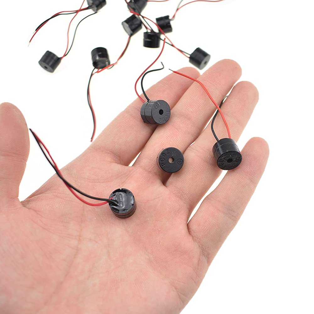 Hahiyo Ymd 12095 Electronic Buzzer Alarm 5V Dc 12X9.5Mm Beep Continuous Sounder Active High Plenty Loud Tone Piezo Siren Securit