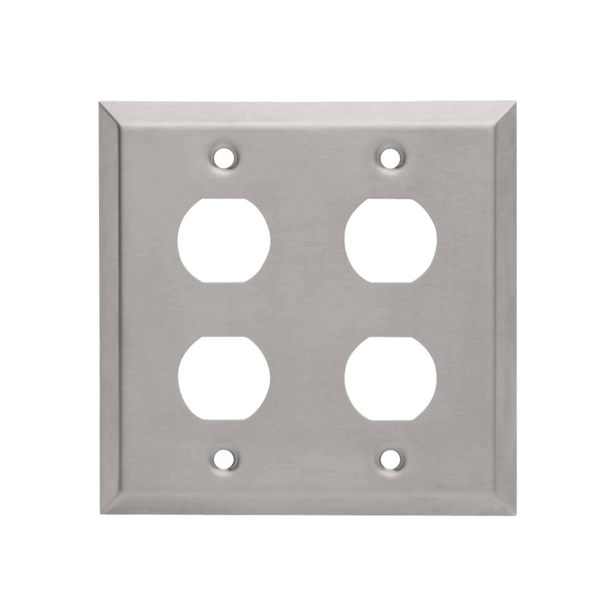 Tripp Lite Rj45 Bulkhead Wall Plate, 4 Cutout, Industrial, Metal   Stainless Steel, Ip44, Double Gang, Taa (N206 Fp04 Ind),Silve