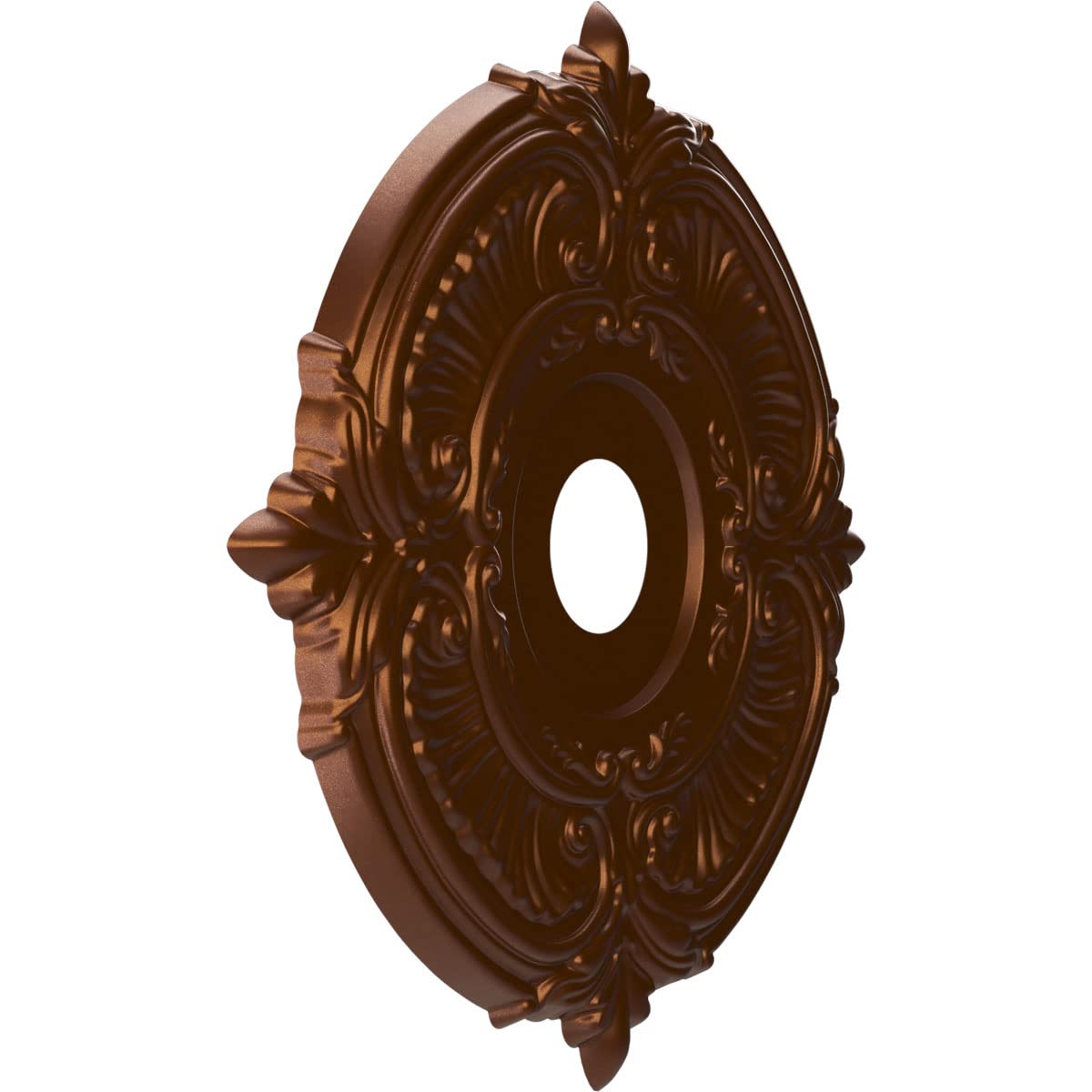 Ekena Millwork Cmp19Atcdc Attica Thermoformed Pvc Ceiling Medallion (Fits Canopies Up To 6 3/4''), 19''Od X 3 1/2''Id X 1''P, Me