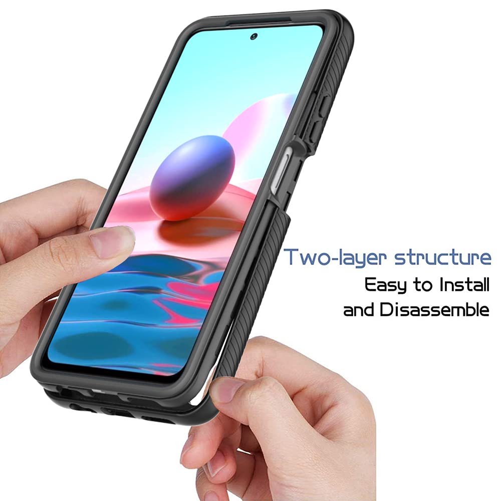 Bumper Case For Xiaomi Poco M5S, Double Layer Protection For Xiaomi Poco M5S Case, Pc Front Bumper + Back Cover Non-Slip Combina