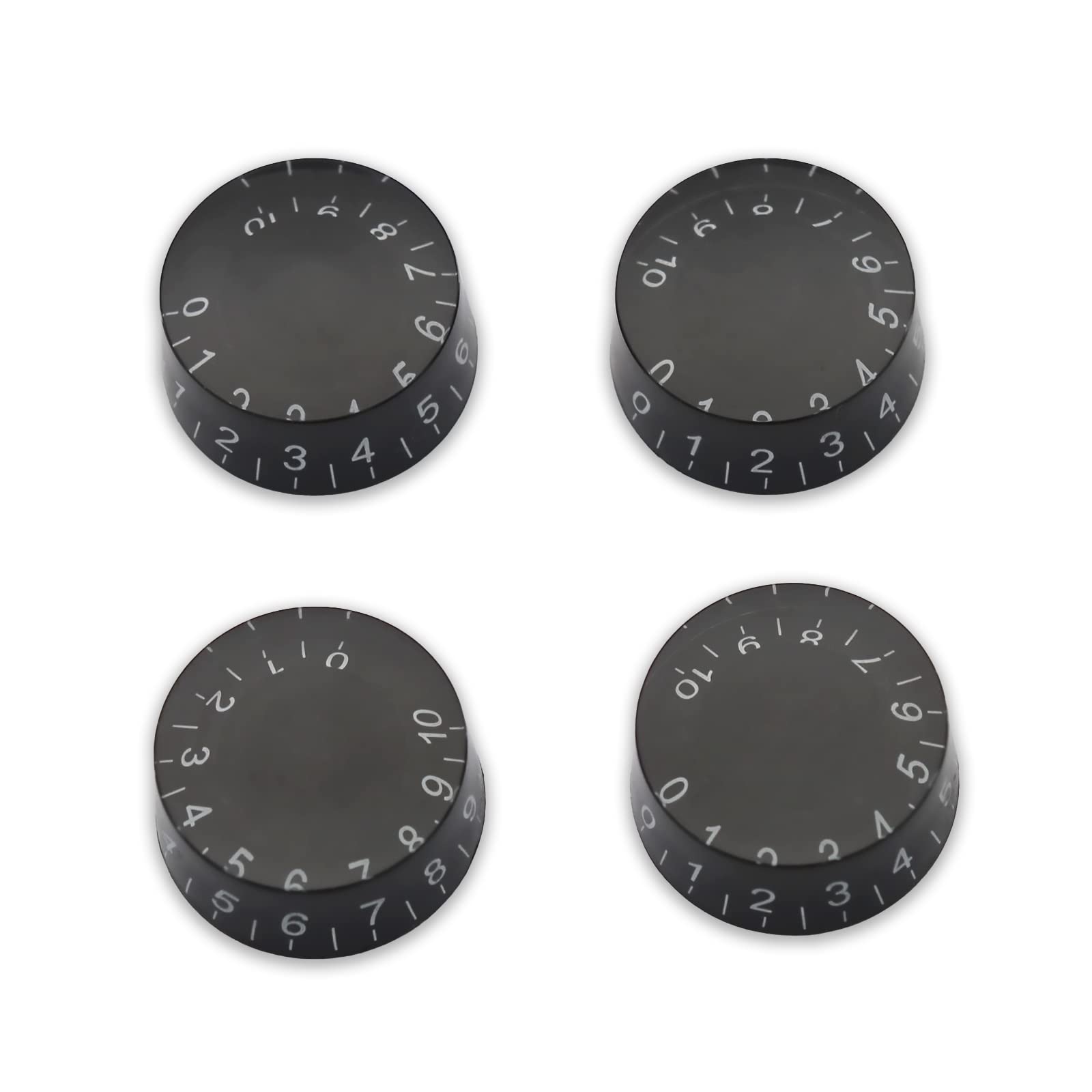 Saphue 4Pcs Speed Control Knobs For Electric Guitar Guitar Pots Tone Volume Knobs Buttons (Black)