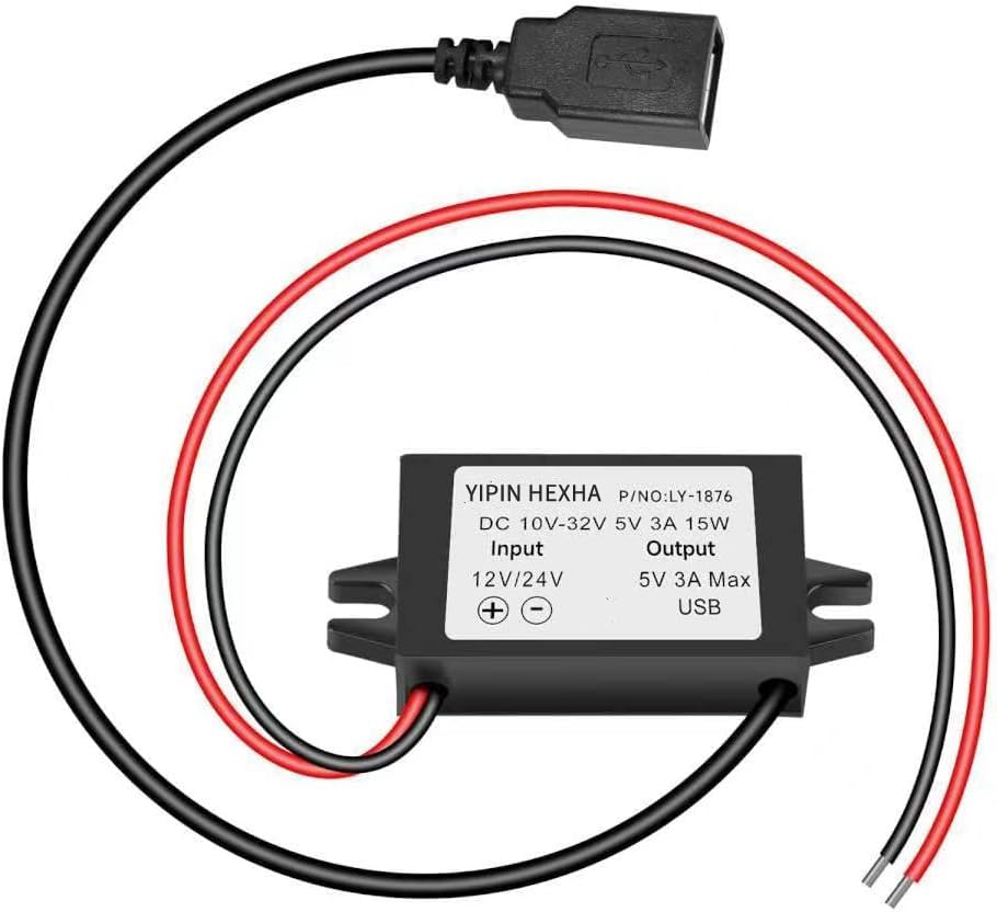 Dc12V/24V To 5V 3A Usb Converter Buck Module Power Adapter Dc Power Adapter Converter Dc To Dc Buck Regulator Car Power Converte