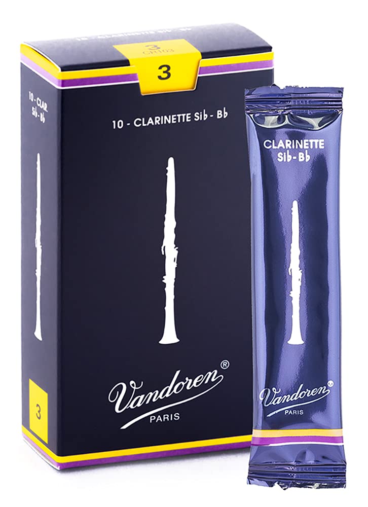 Vandoren Cr103 Bb Clarinet Traditional Reeds Strength 3 Box Of 10