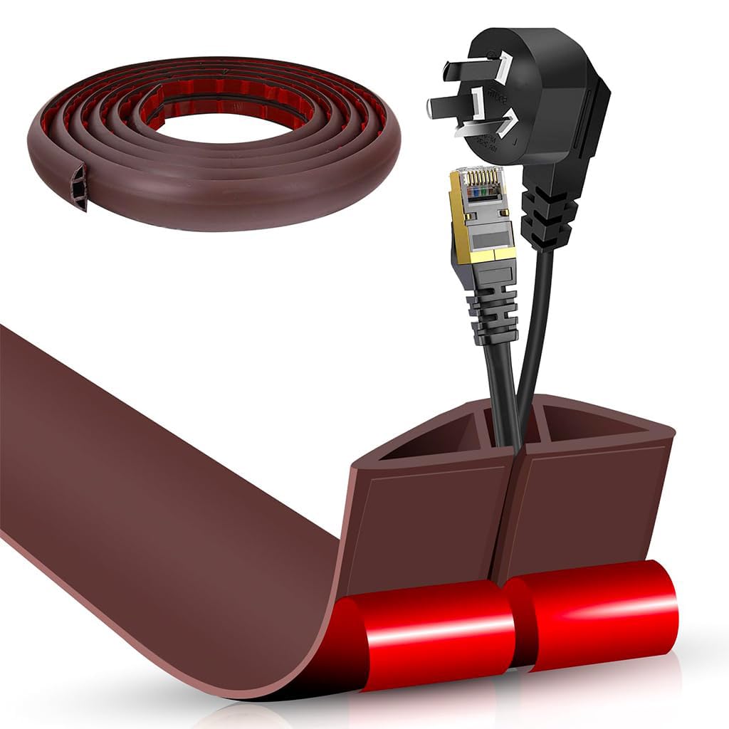 Serplex 6.6Ft SelfAdhesive Floor Cable Protector, Wire Hide